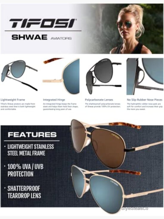 Lightweight Stainless Steel Aviator Sunglasses with UV Protection main image 6